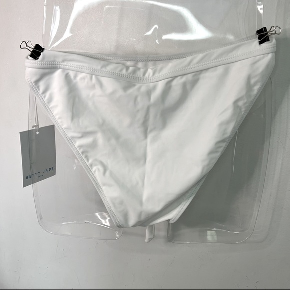 NEW Betty Jade Swim White Front Knot High Waist Bikini Bottoms Size XL - Picture 4 of 4